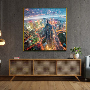 Custom City Landscape Print Wall Art Canvas Painting