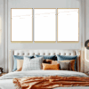 1-Custom-3Panel Dazzling Yellow Frame Acrylic Prints Wall Art