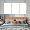 2-Custom-3Panel Dazzling Yellow Frame Acrylic Prints Wall Art