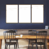 6-Custom-3Panel Dazzling Yellow Frame Acrylic Prints Wall Art