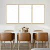8-Custom-3Panel Dazzling Yellow Frame Acrylic Prints Wall Art