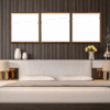 1-Custom-3Panel 3-1 Dazzling Brown Frame Acrylic Prints Wall Art