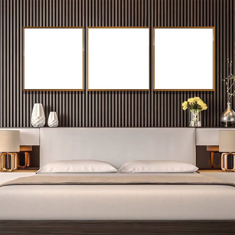 1-Custom-3Panel 3-1 Dazzling Brown Frame Acrylic Prints Wall Art