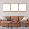 2-Custom-3Panel 3-1 Dazzling Brown Frame Acrylic Prints Wall Art