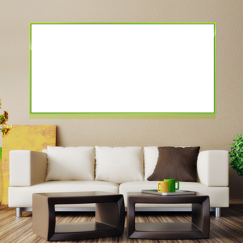 4-Custom-1Panel 2-1 Dazzling Green Frame Acrylic Prints Wall Art