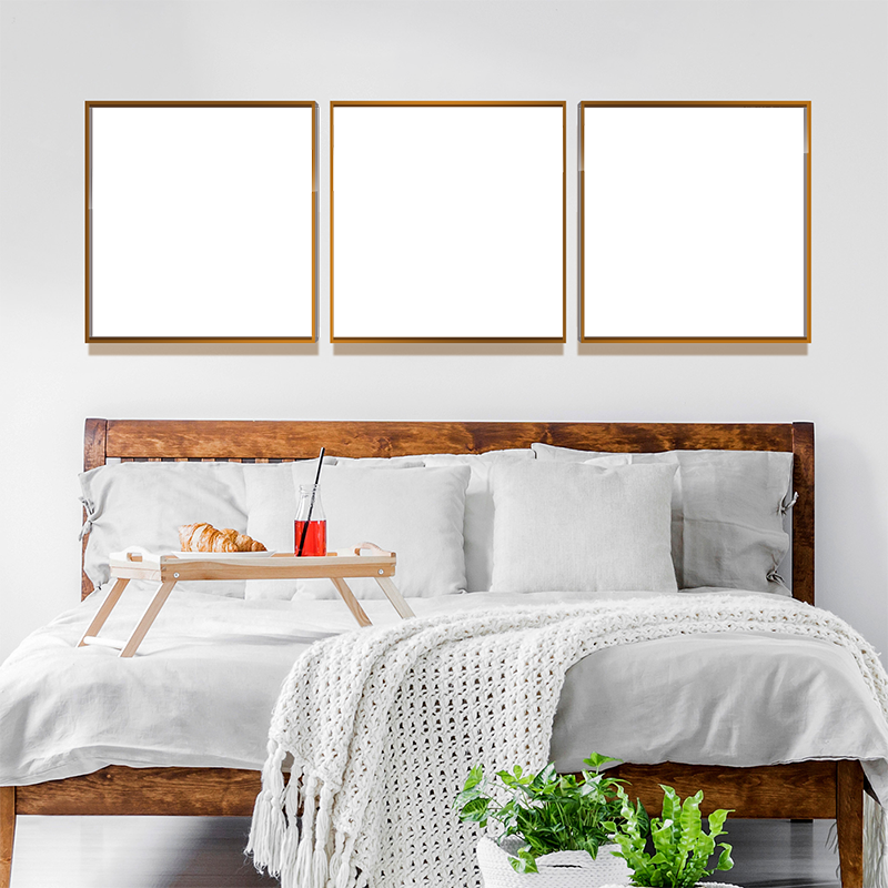 9-Custom-3Panel 3-1 Dazzling Brown Frame Acrylic Prints Wall Art