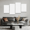 5-Custom-4Panel 16-9 Frameless Canvas Prints