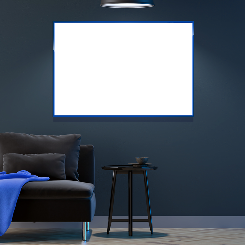 6-Custom-1Panel 3-2 Dazzling Blue Frame Acrylic Prints Wall Art