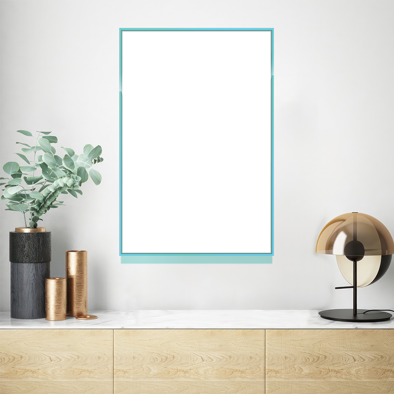 1-Custom-1Panel 2-3 Dazzling Mirrored Frame Acrylic Prints Wall Art