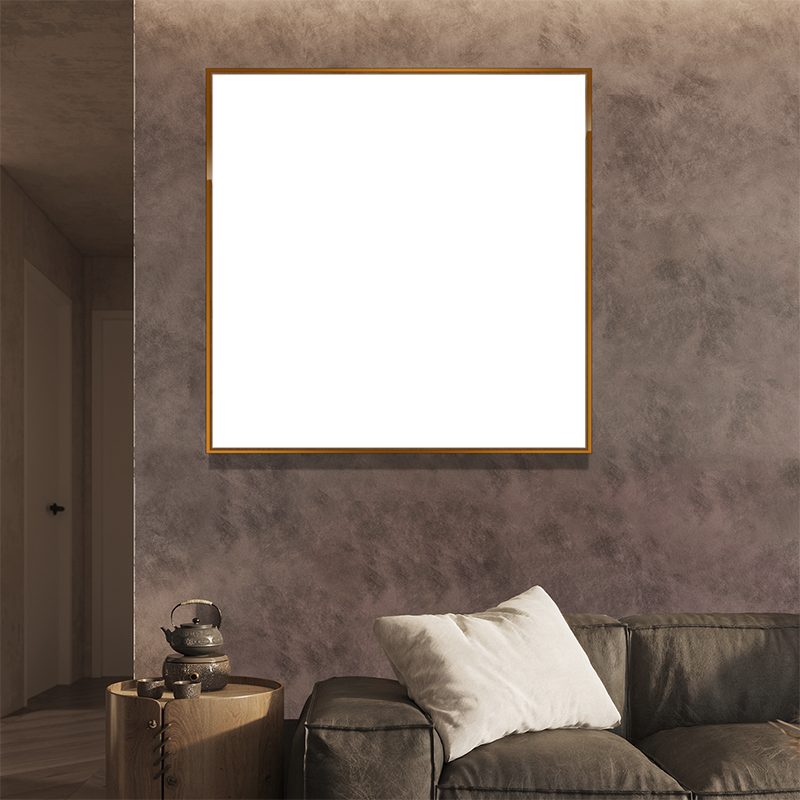 2-Custom-1Panel 1-1 Dazzling Brown Frame Acrylic Prints Wall Art