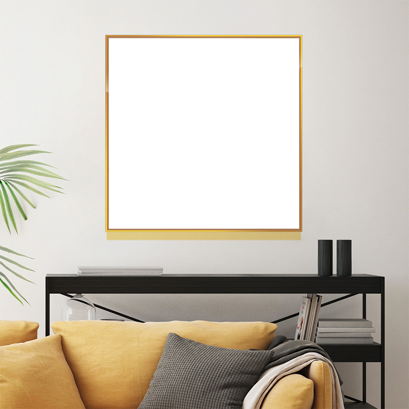 3-Custom-1Panel 1-1 Dazzling Yellow Frame Acrylic Prints Wall Art