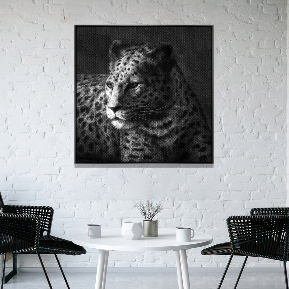 3-iSB-61253A-1Panel Black Alumnum Frame Canvas Prints