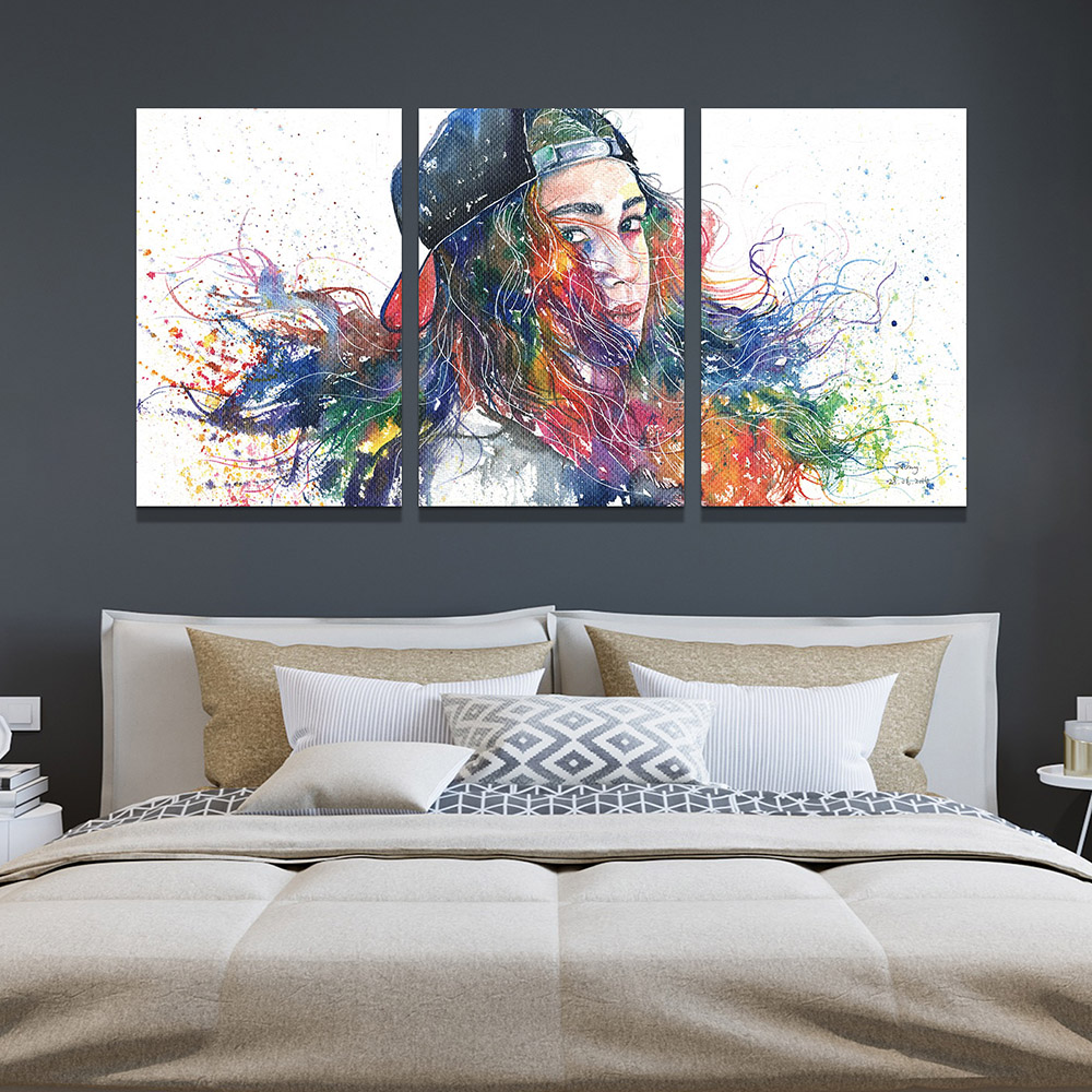 4-iSB-61190ABC-3Panel Frameless Canvas Prints