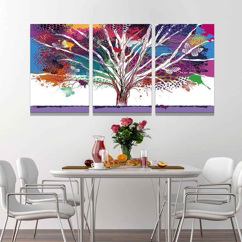 3-iSB-61347ABC-3Panel Frameless Canvas Prints