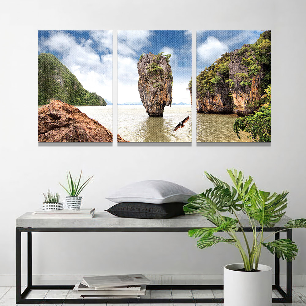 3-iSH-7640ABC-3Panel Frameless Canvas Prints