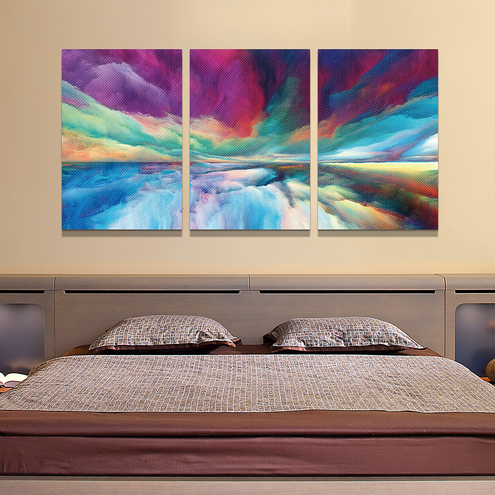 4-iSB-62026ABC-3Panel Frameless Canvas Prints