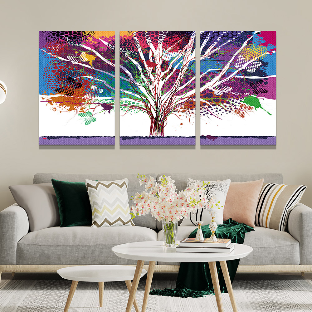 5-iSB-61347ABC-3Panel Frameless Canvas Prints
