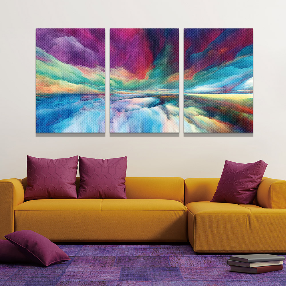 5-iSB-62026ABC-3Panel Frameless Canvas Prints