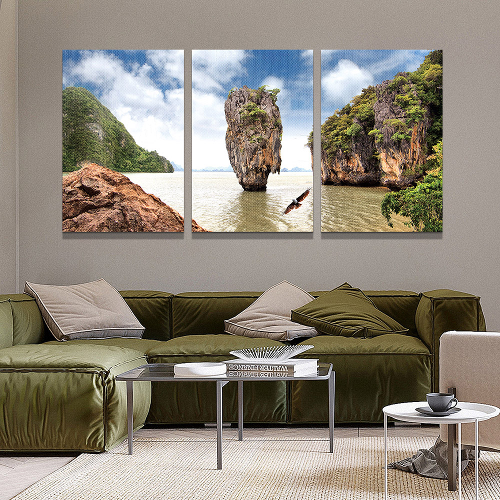 5-iSH-7640ABC-3Panel Frameless Canvas Prints